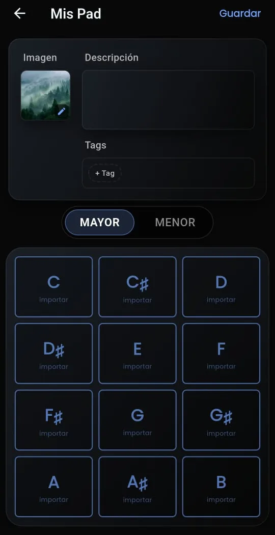 Importando un pad propio