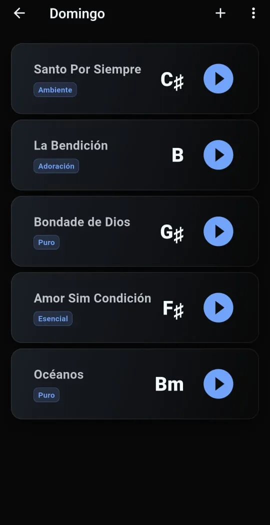Setlist en vivo