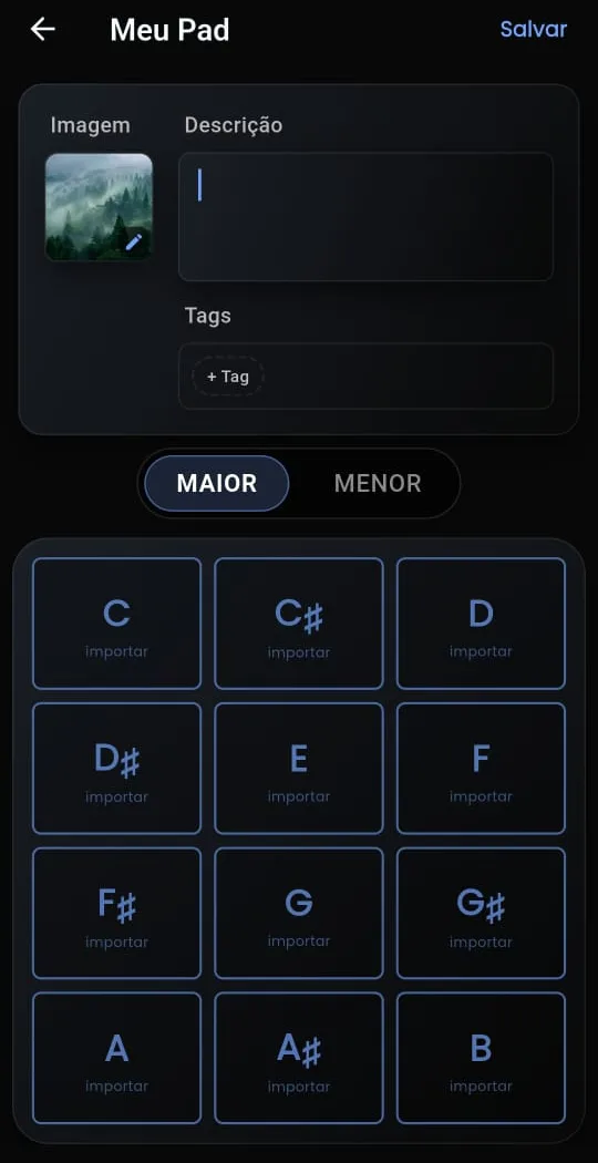Importando um pad próprio